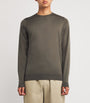 John Smedley Green Extra Fine Merino Wool Sweater