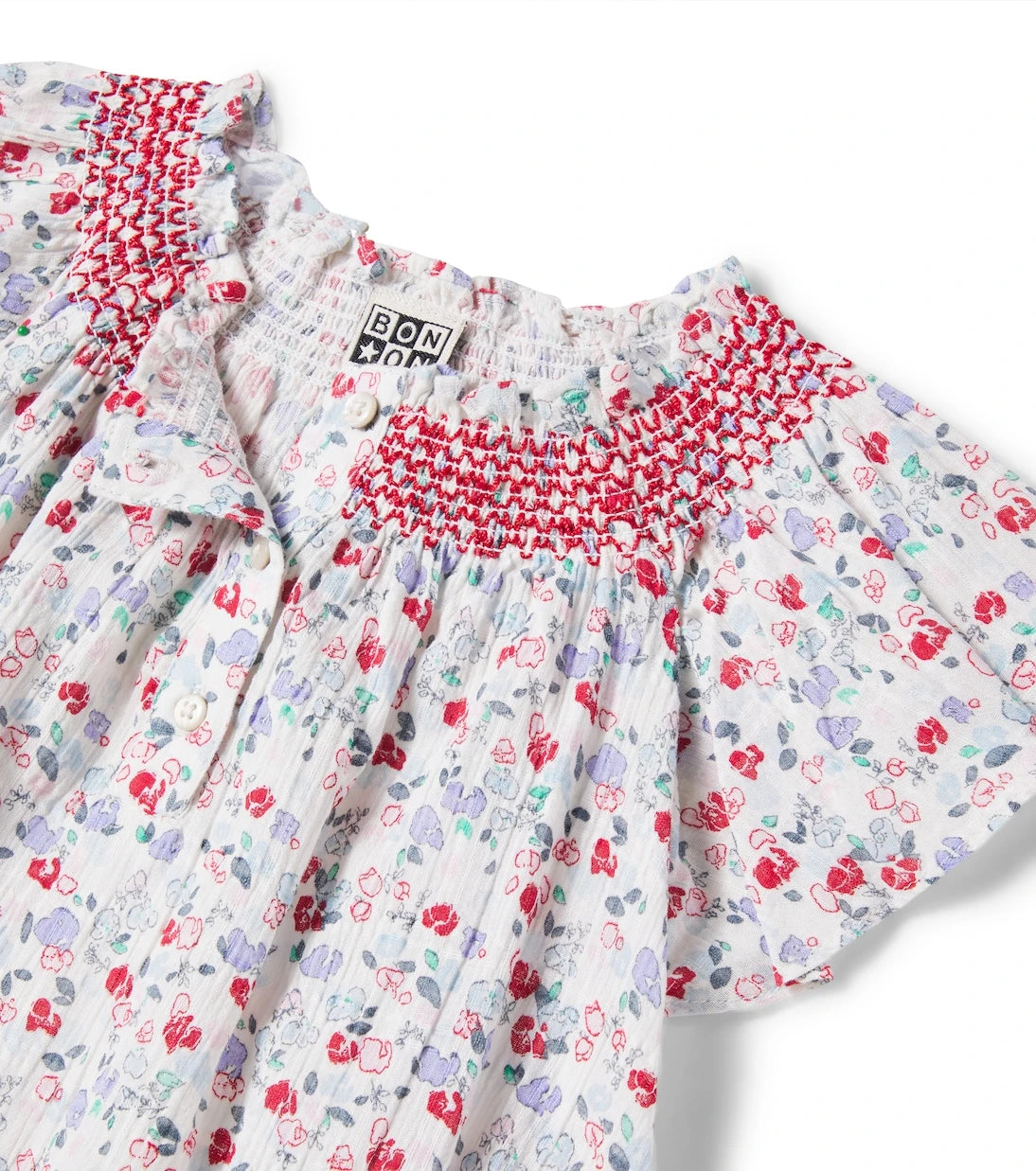 Bonton - Baby Hazelnut floral cotton dress