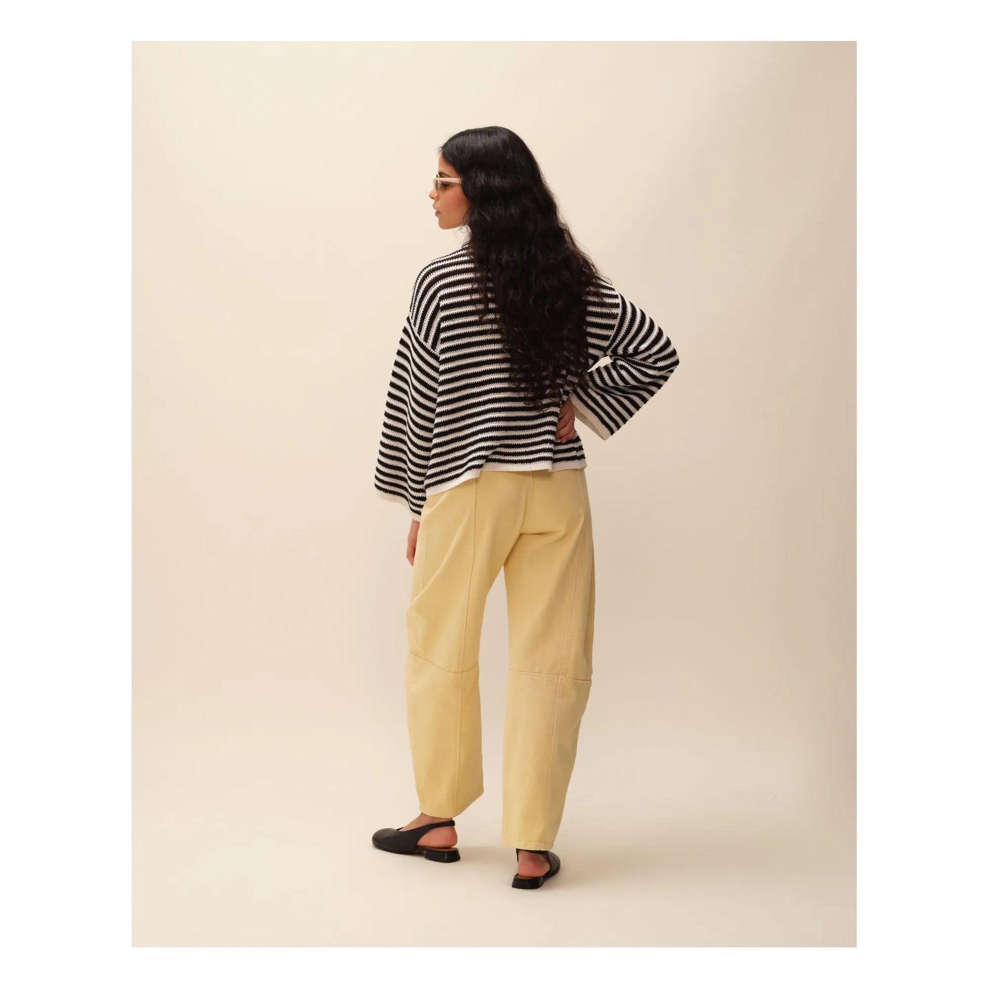 Nitah - George Stripes Sweater | Black