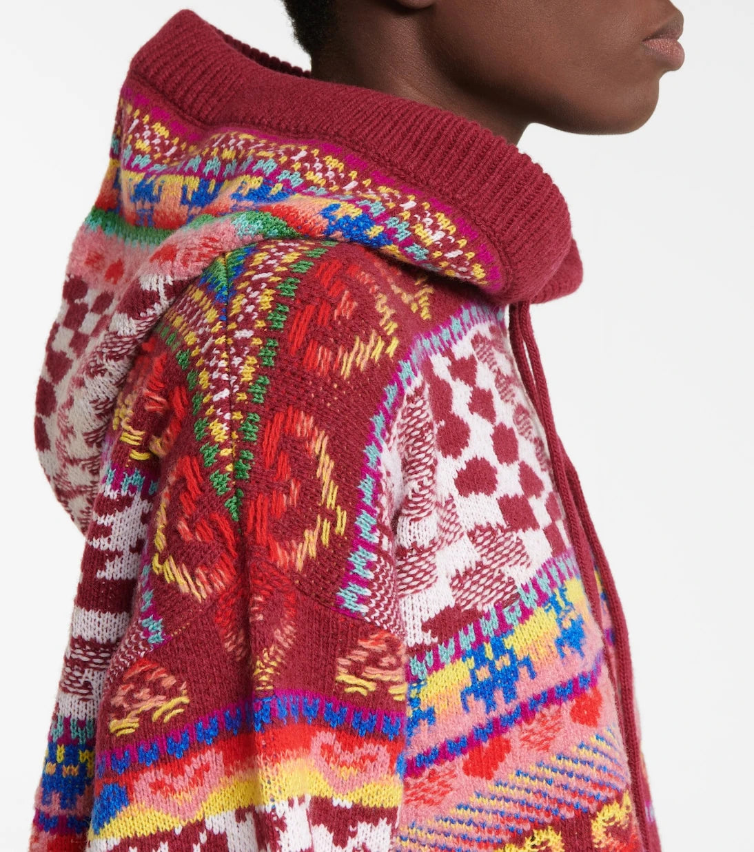 Stella McCartney - Intarsia wool-blend hoodie dress
