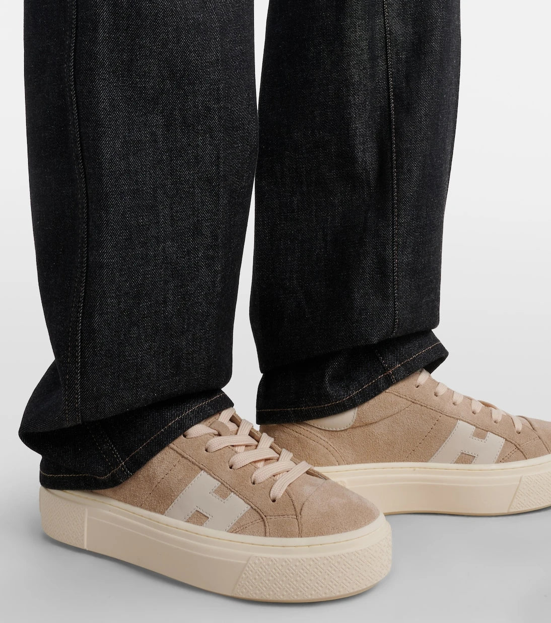 Hogan - H705 Allacciato H suede platform sneakers