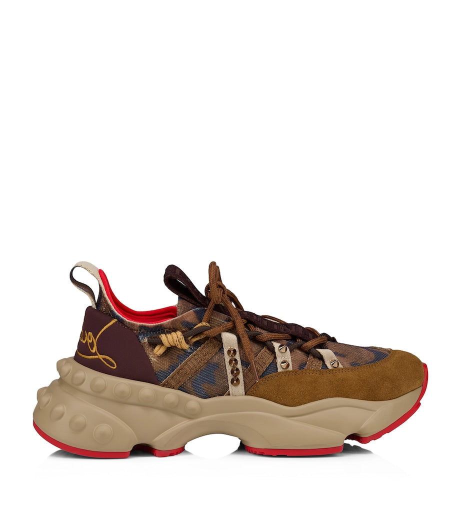 Christian Louboutin Red Trailnrun Sneakers