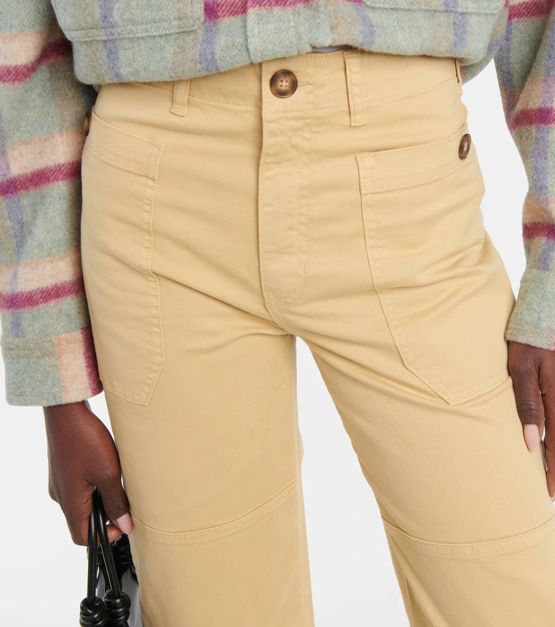 Frame - High-rise cropped cargo pants