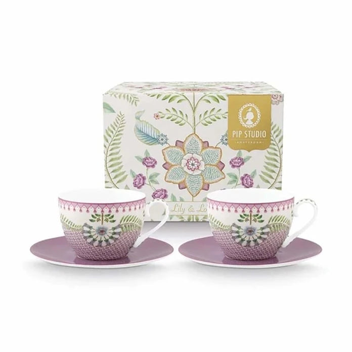 Комплект чаши и чинии Pip Studio Lily 280 ml (2 броя)