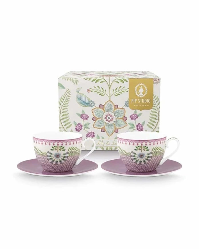 Комплект чаши и чинии Pip Studio Lily 280 ml (2 броя)