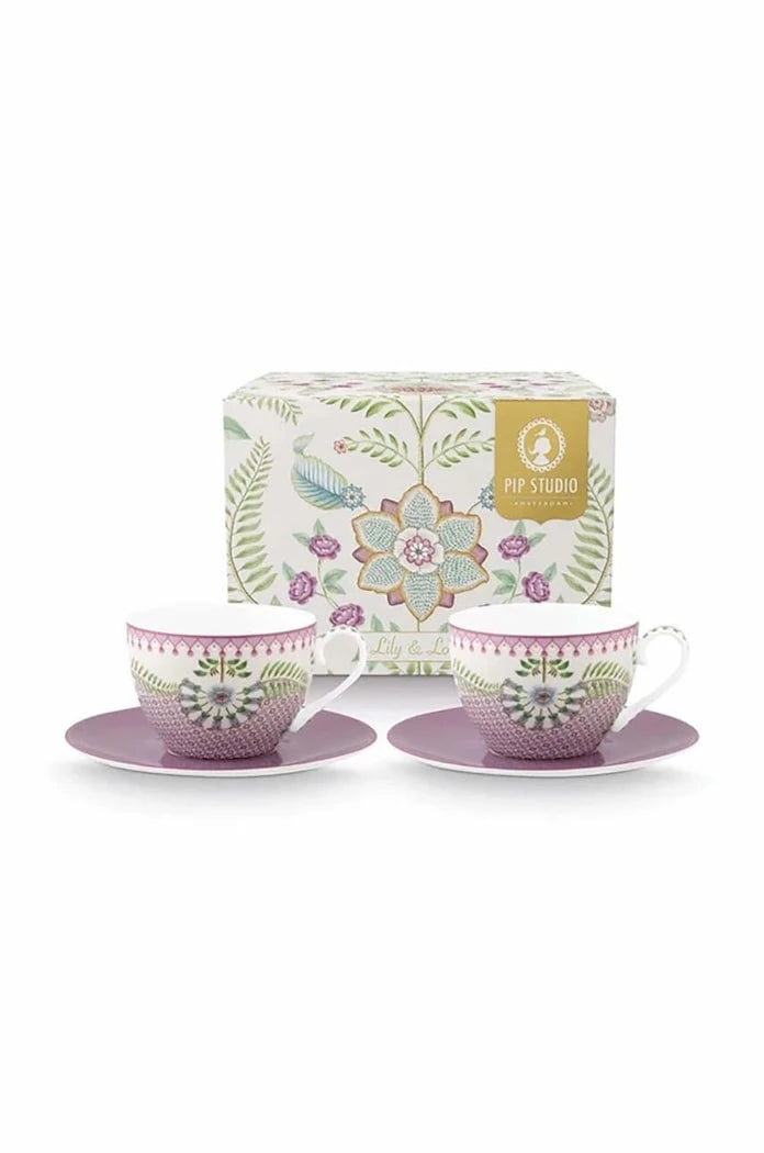 Комплект чаши и чинии Pip Studio Lily 280 ml (2 броя)