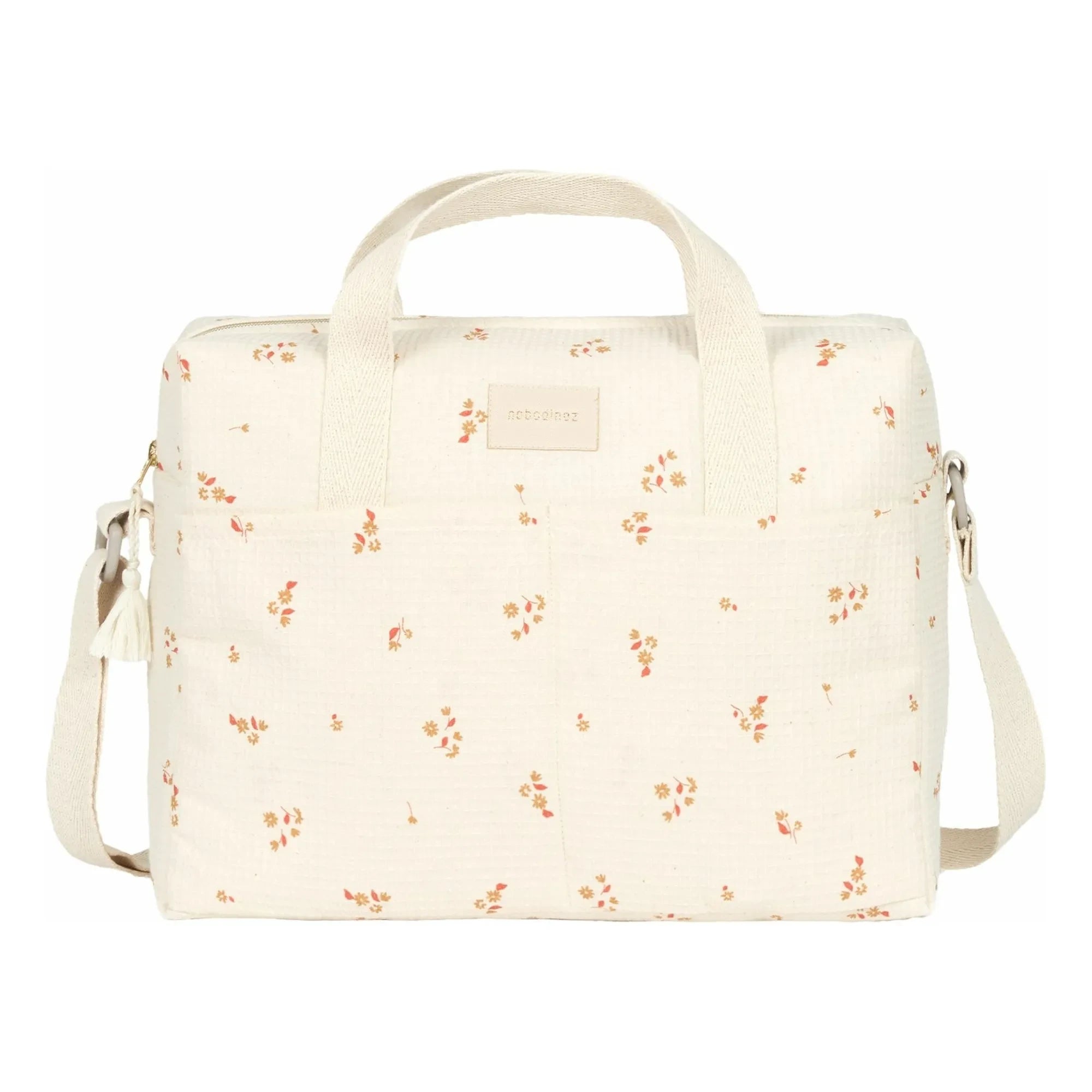 Nobodinoz - Gala Opera lily waterproof diaper bag | Ecru