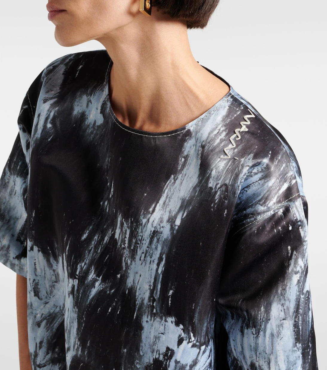 Marni - Leopard-print duchesse satin minidress