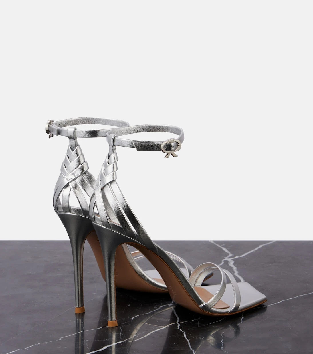 Gianvito Rossi - 105 metallic leather sandals