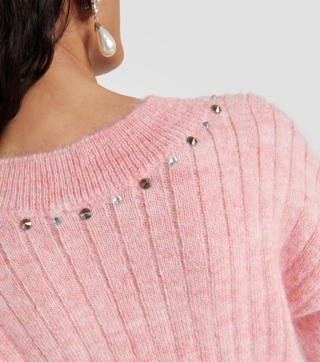 Alessandra Rich - Embellished wool-blend sweater