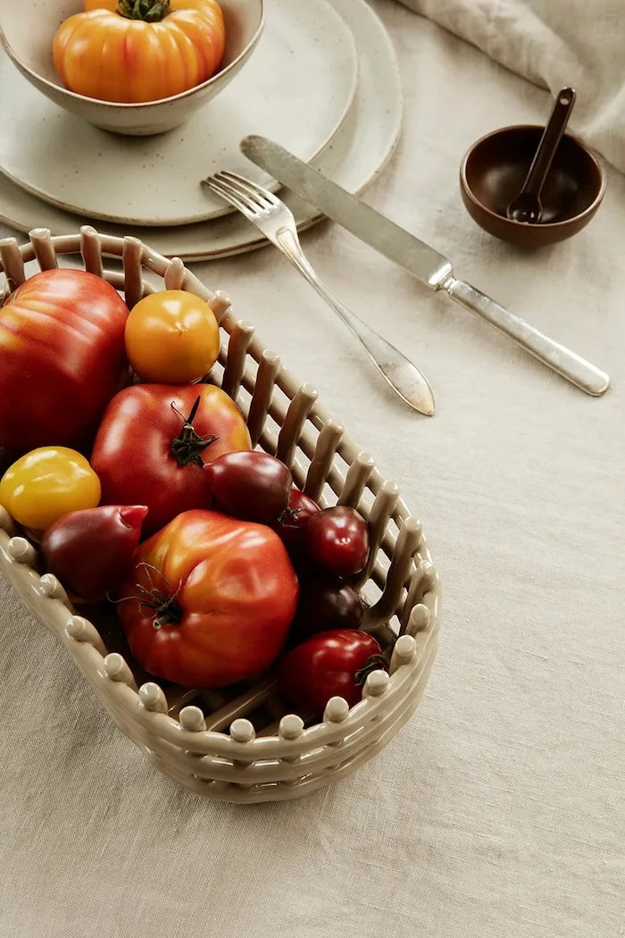 ferm LIVING Ceramic Basket Dekoratif Sepet