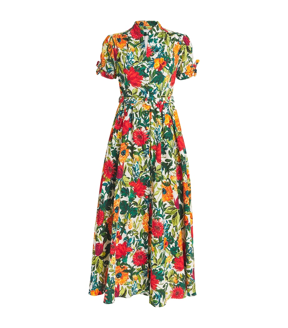 Saloni Multi Cotton Ena Maxi Shirt Dress