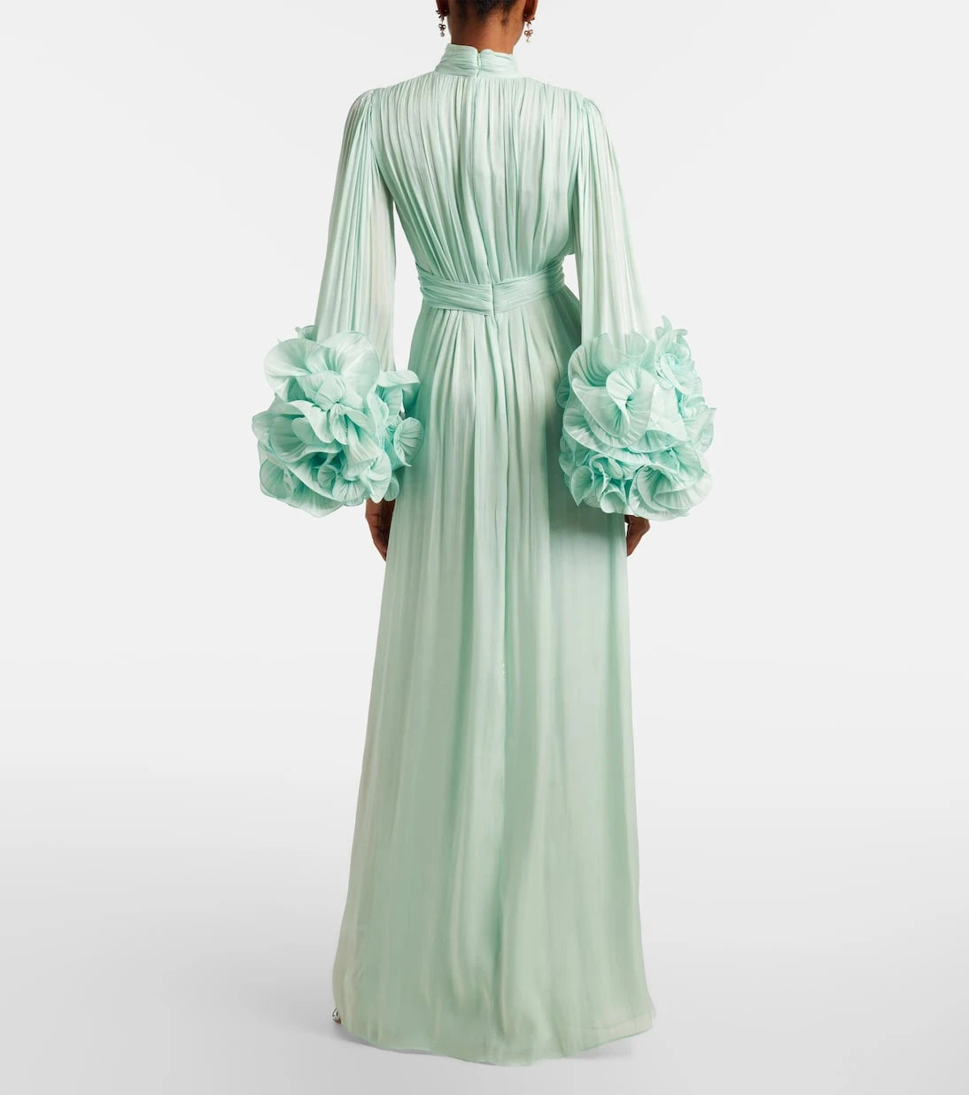 Costarellos - Ruffled georgette gown