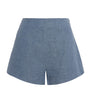 Posse Blue Linen Thea Tailored Shorts