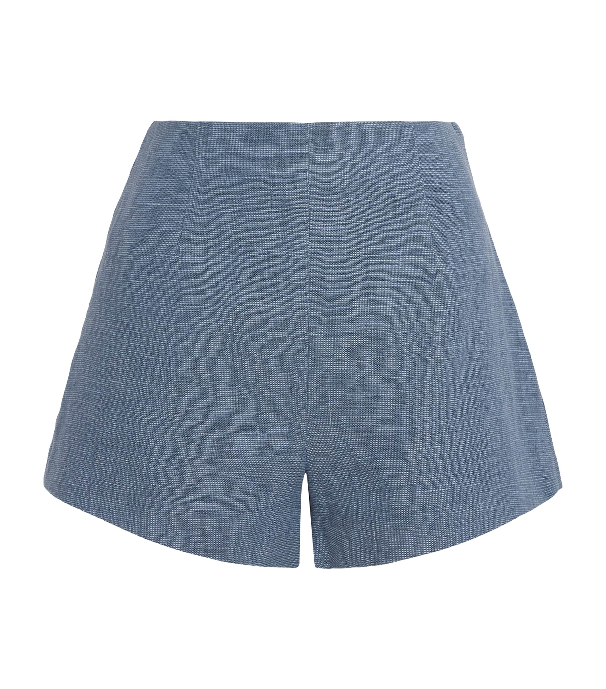Posse Blue Linen Thea Tailored Shorts