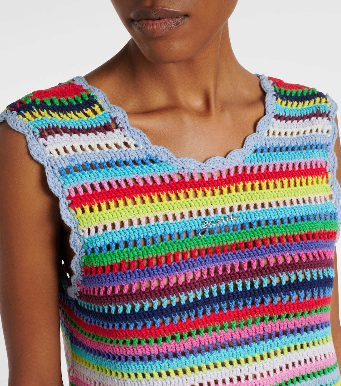 Ganni - Crocheted minidress