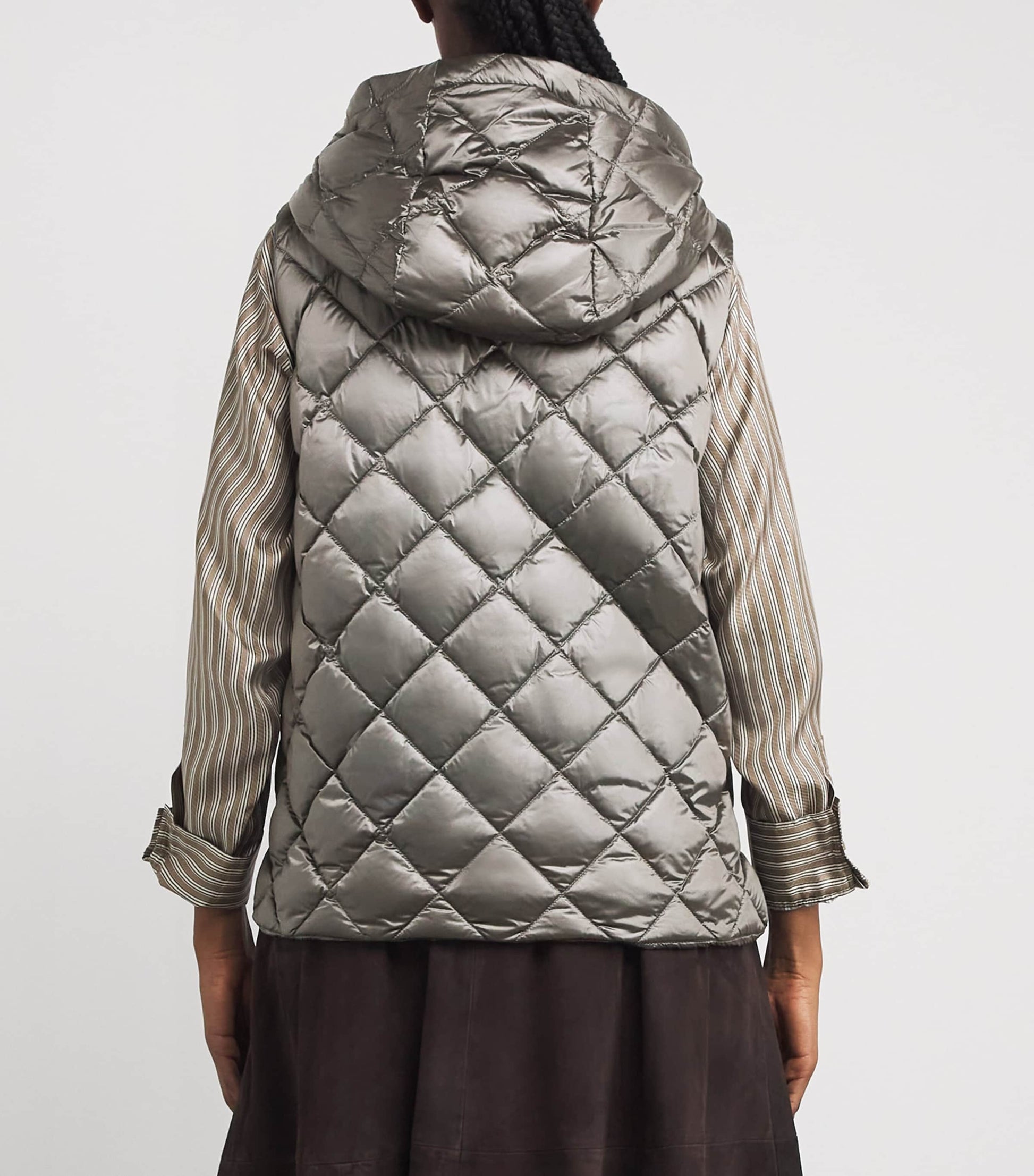 Grey Quilted Canvas Gilet
