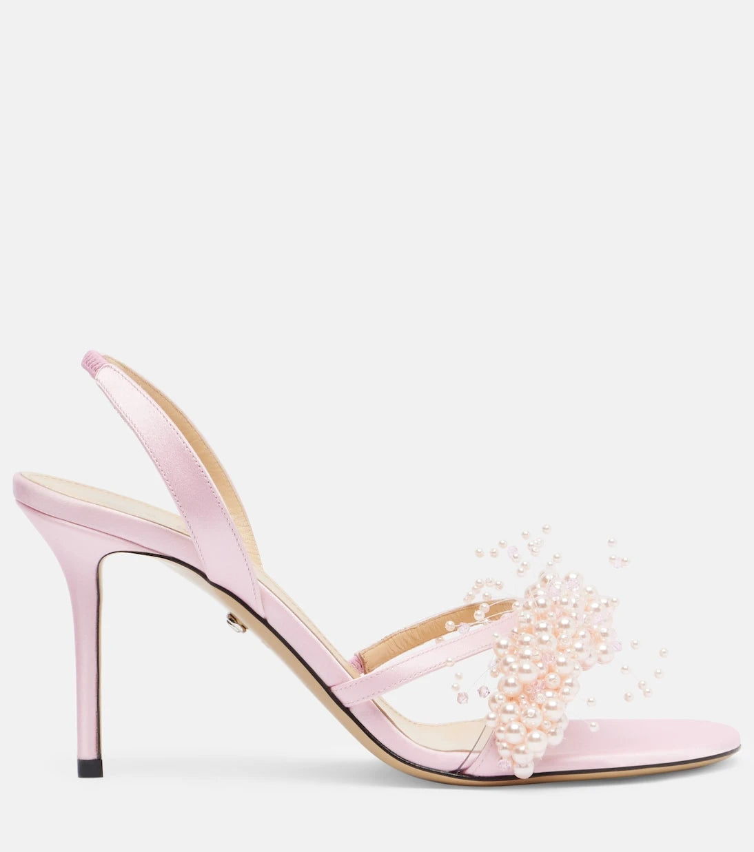Mach & Mach - Floating Pearl 85 satin sandals