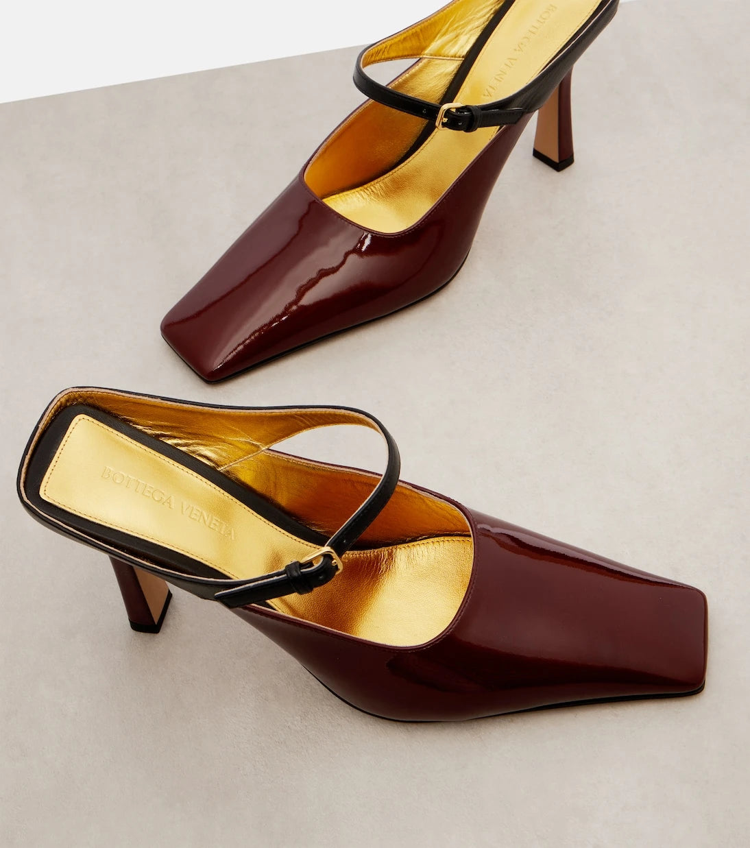 Bottega Veneta - Patent leather Mary Jane pumps