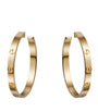 Yellow Gold LOVE Hoop Earrings