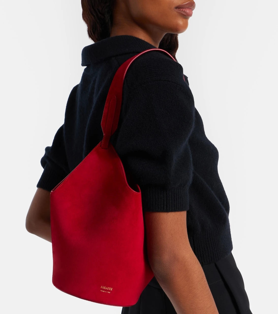 Khaite - Lotus Mini suede tote bag