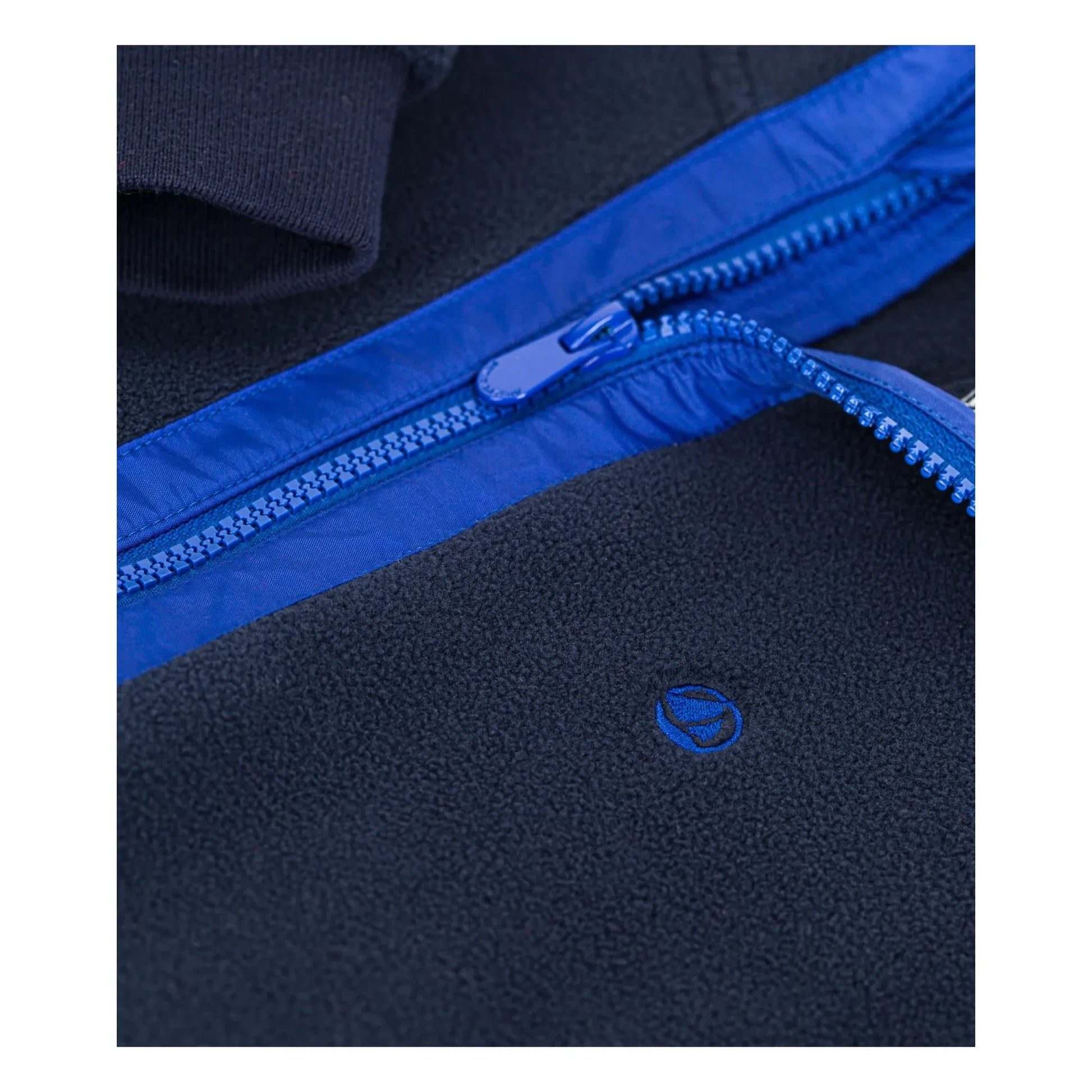 Petit Bateau - Zipped Fleece Jacket | Navy blue