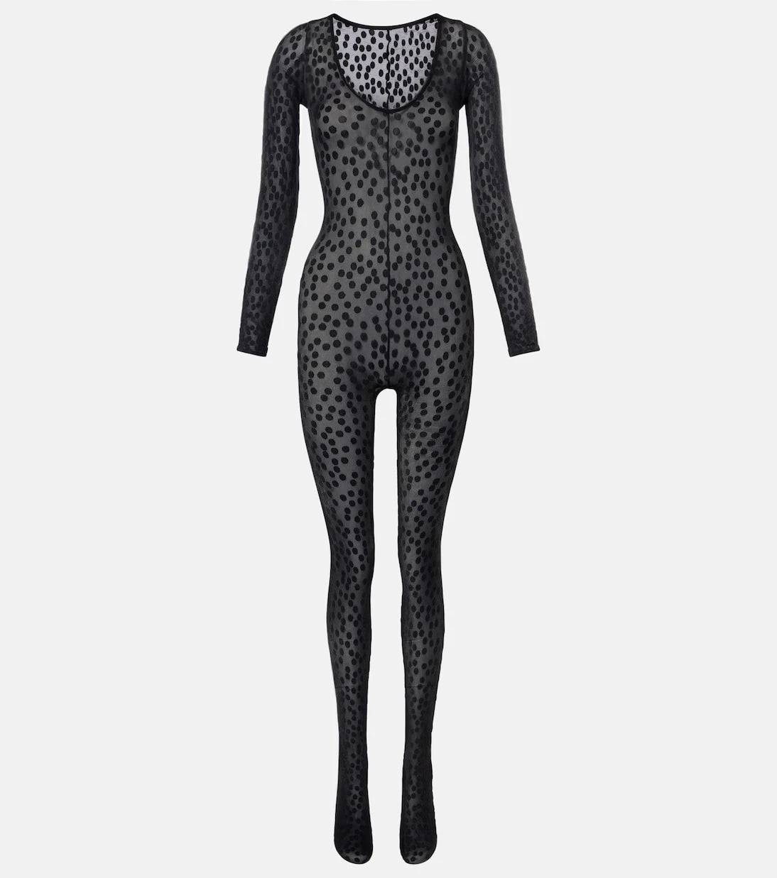 Wolford - Sweet Dots polka-dot sheer catsuit