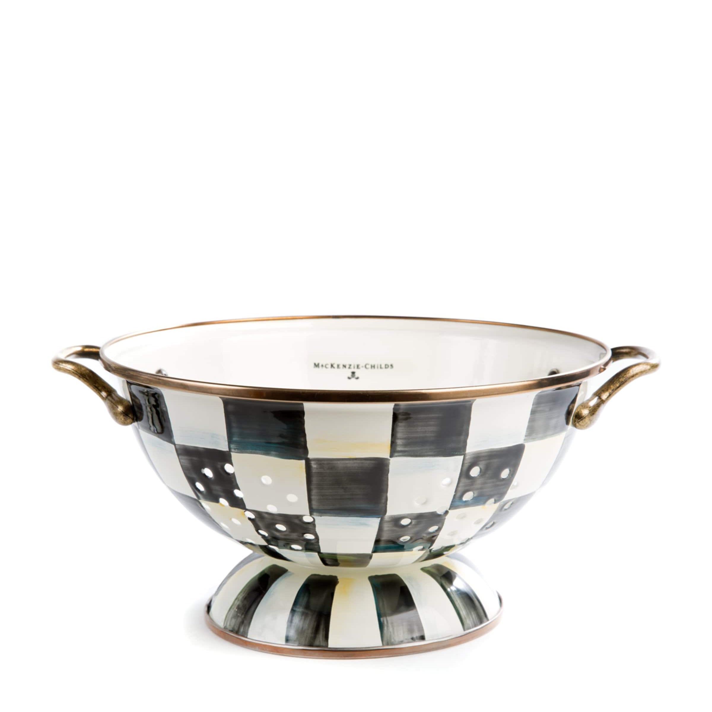 Courtly Check Enamel Colander