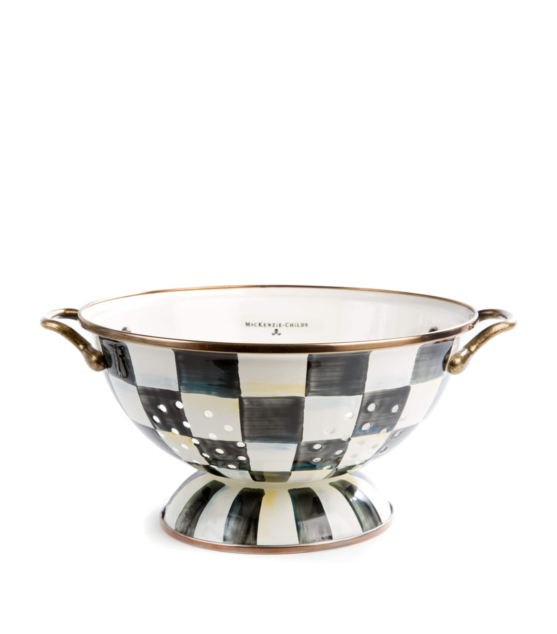 Courtly Check Enamel Colander