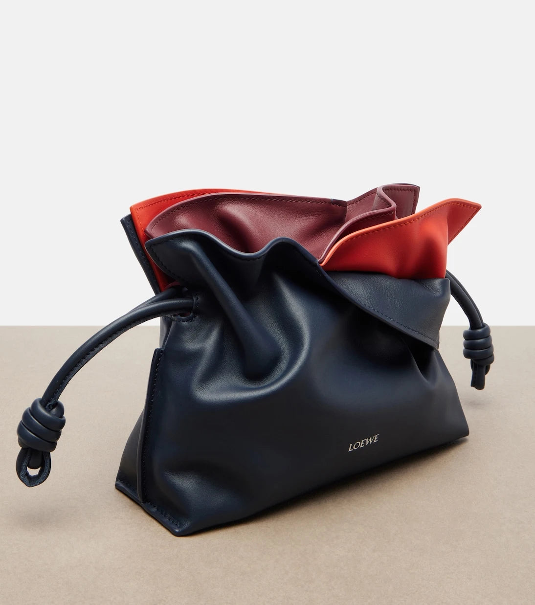 Loewe - Layered Flamenco Mini leather clutch