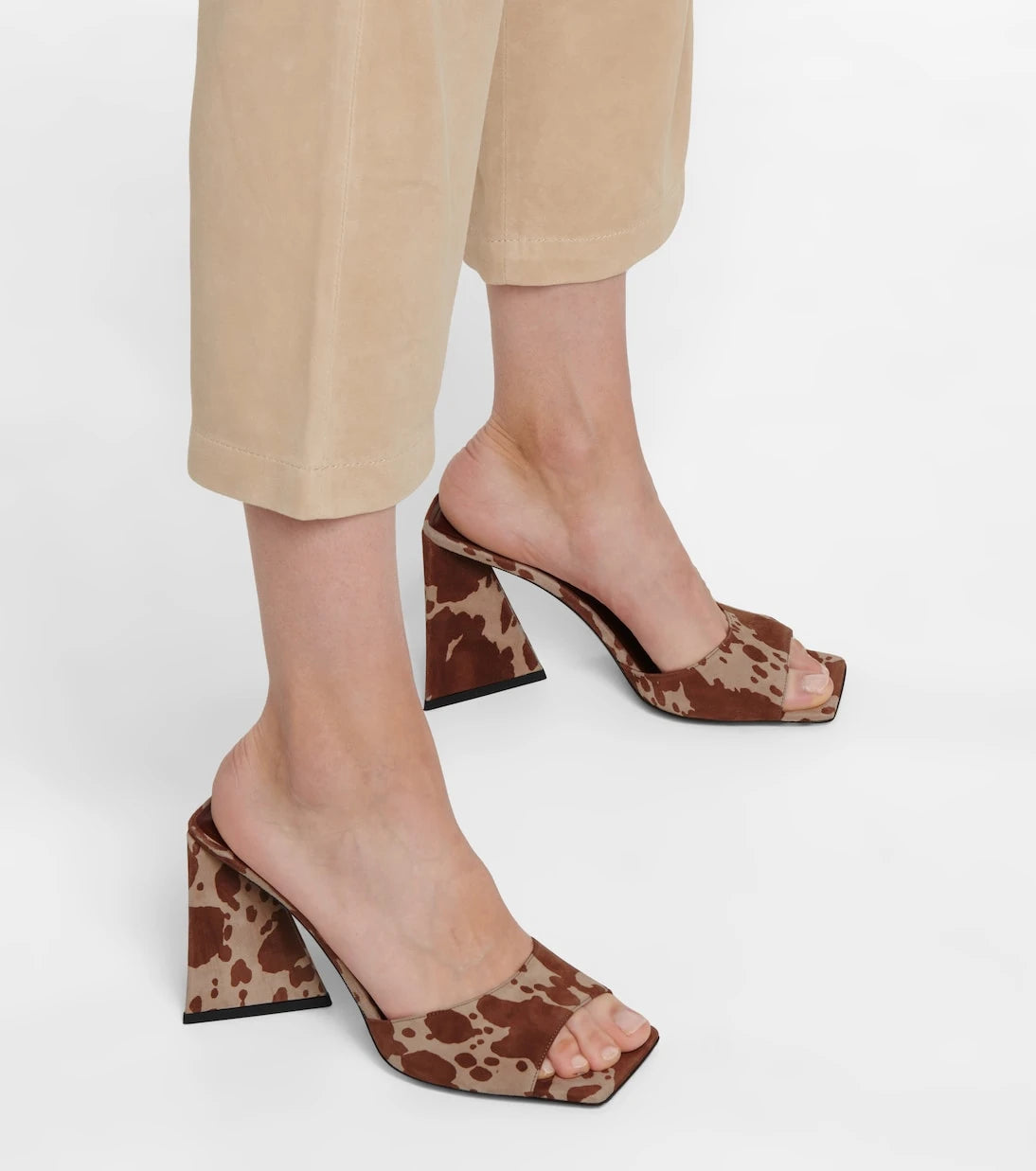 The Attico - Devon cow-print suede sandals