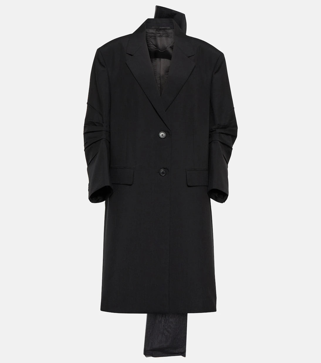 Prada - Bow-detail mohair coat