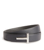 Leather Reversible T Icon Belt