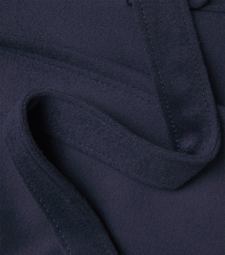 MAX&Co. Blue Wool-Cashmere Wrap Coat