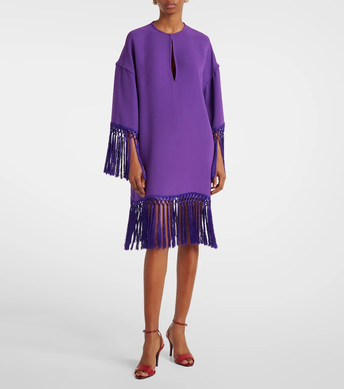 Valentino - Cady Couture fringed minidress