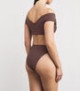 Maygel Coronel Brown Off-The-Shoulder Sauco Bikini