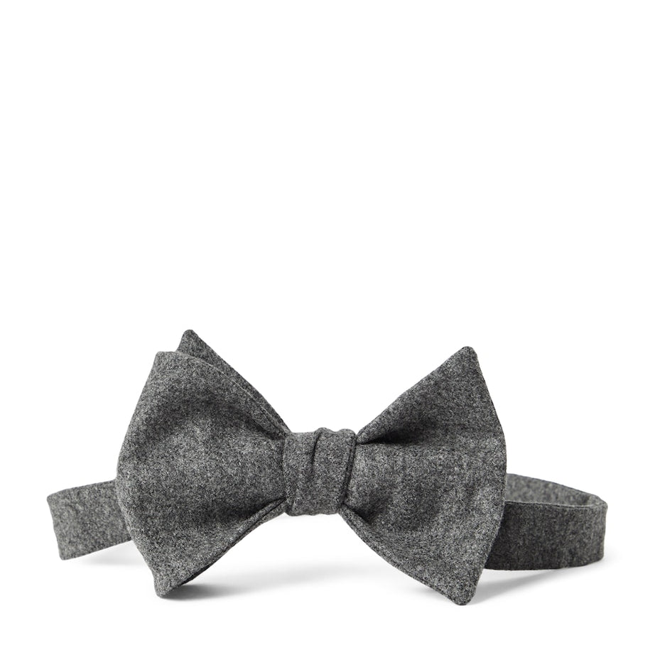 Brunello Cucinelli Wool-Silk Flannel Bow Tie