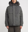 Yves Salomon Brown Down Waterproof Fox Fur-Trim Parka Coat