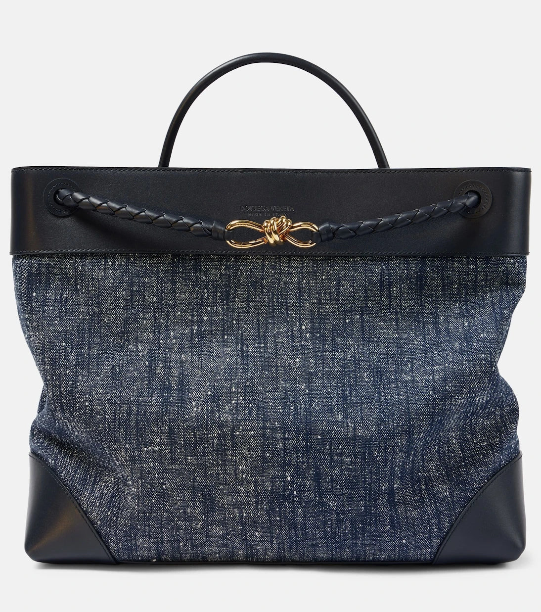 Bottega Veneta - حقيبة أنديامو الكبيرة توت من الدنيم