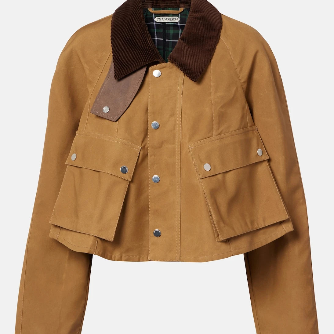 JW Anderson - Corduroy-trimmed cropped cotton jacket