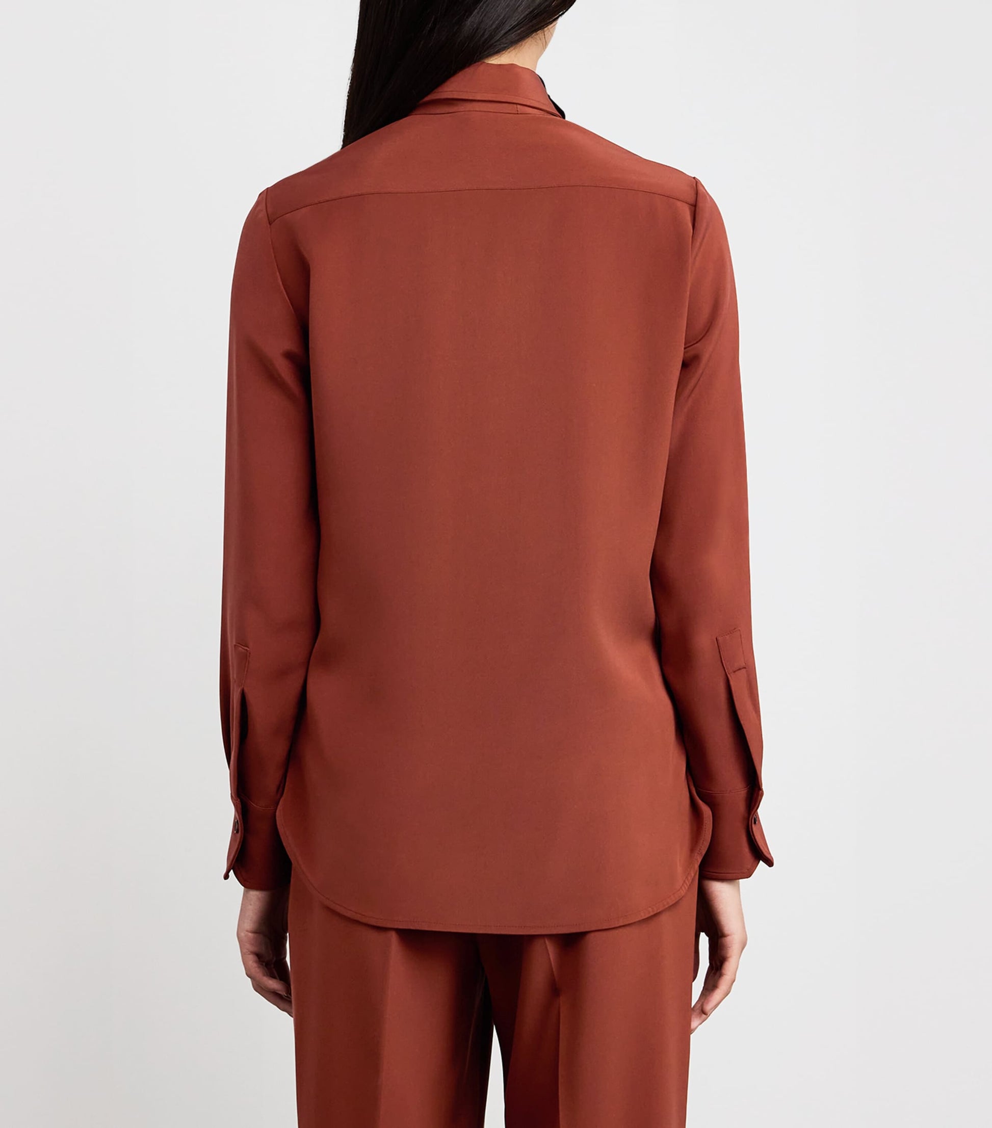 Kiton Red Silk-Blend Shirt