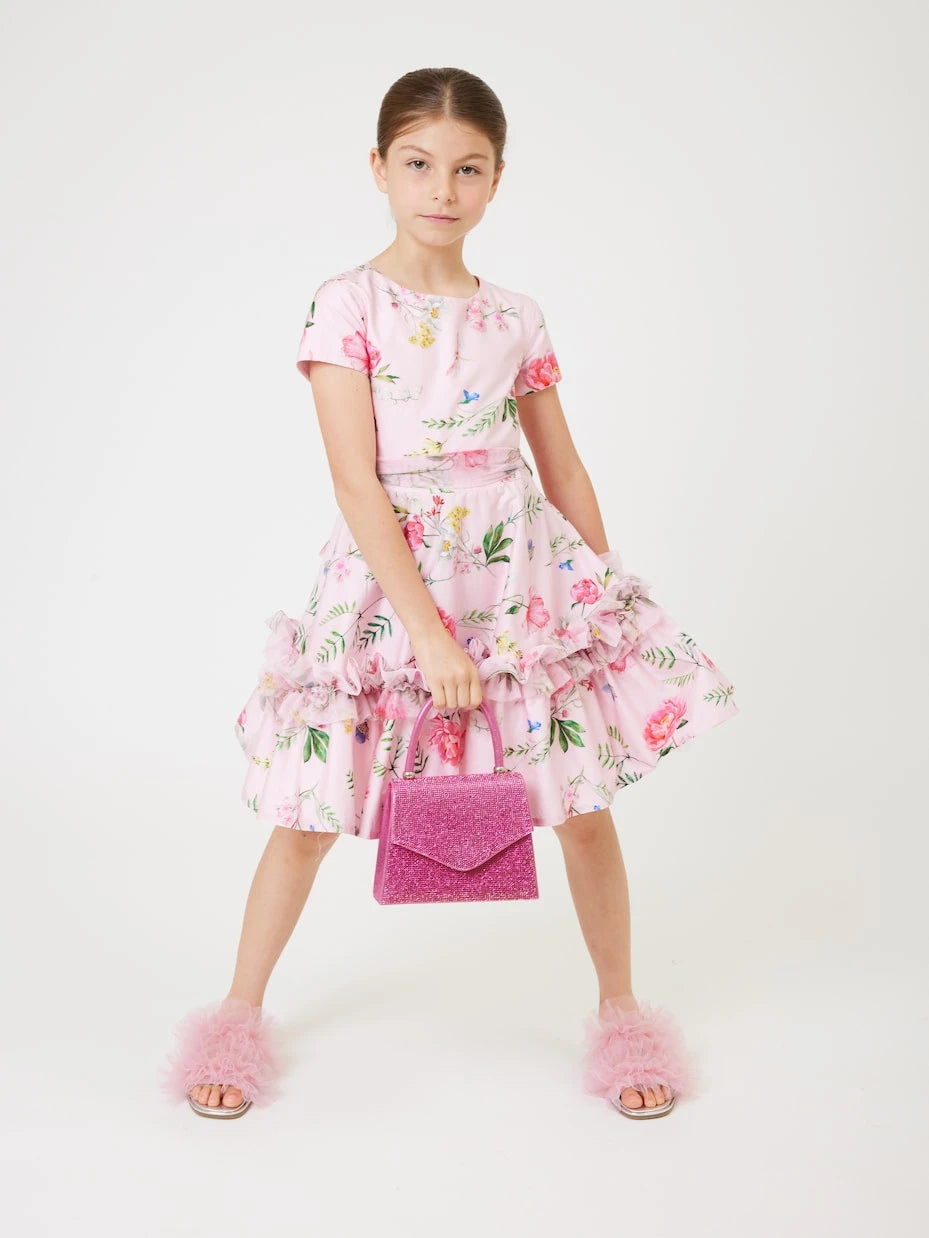 Monnalisa - Floral cotton dress