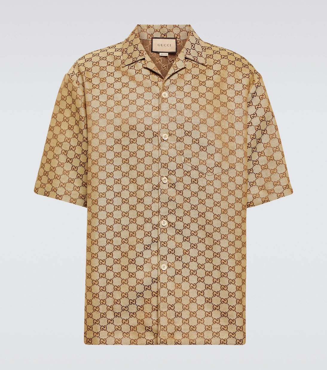 Gucci - GG jacquard linen-blend shirt