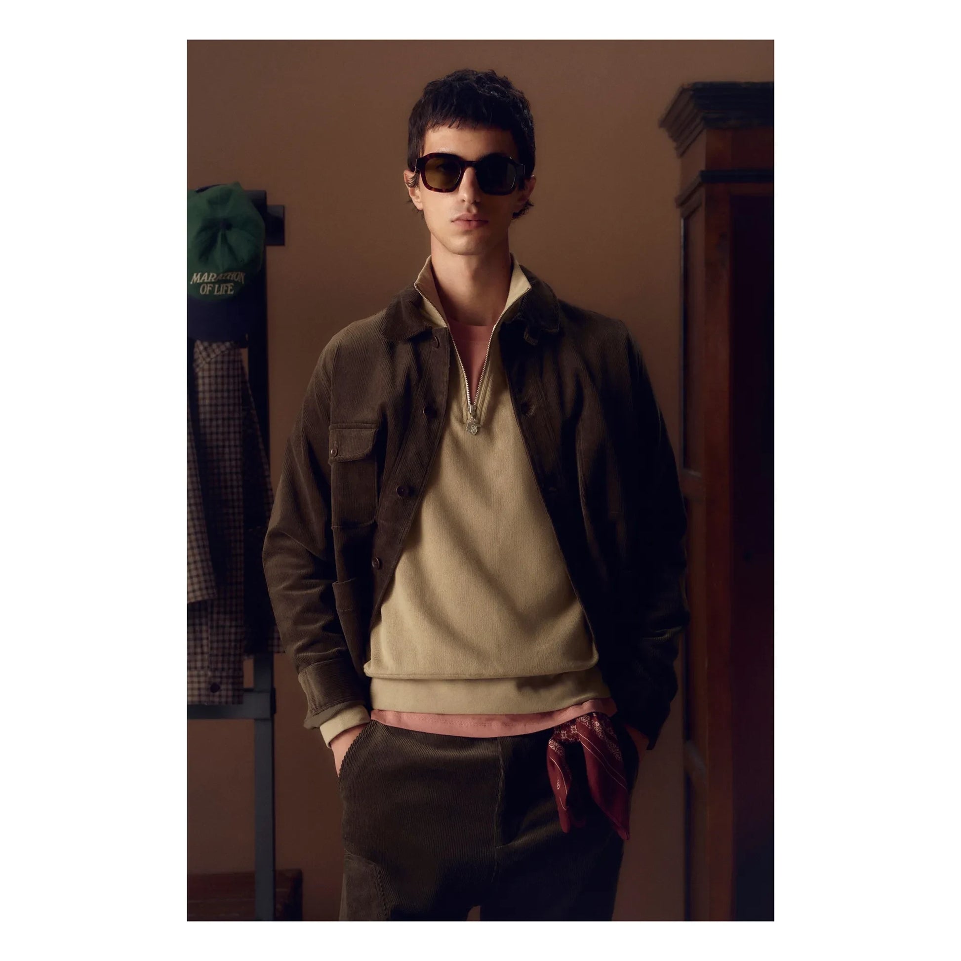 Pompeii - Chore Velvet Jacket | Khaki