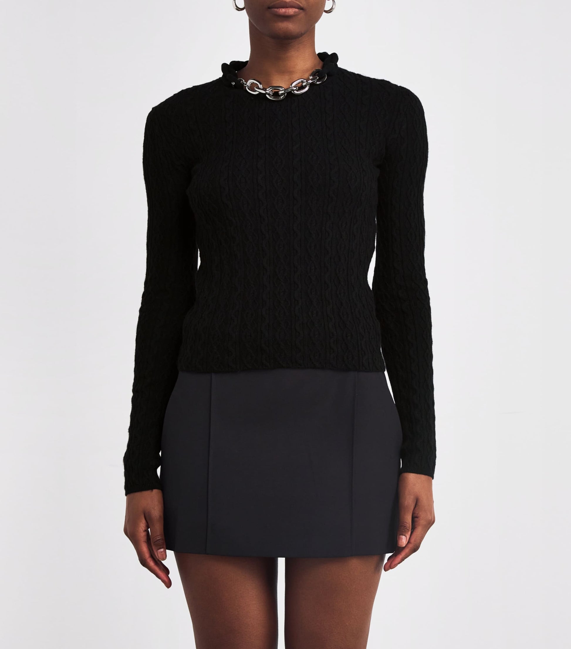 Paco Rabanne Wool-Blend Embellished Top