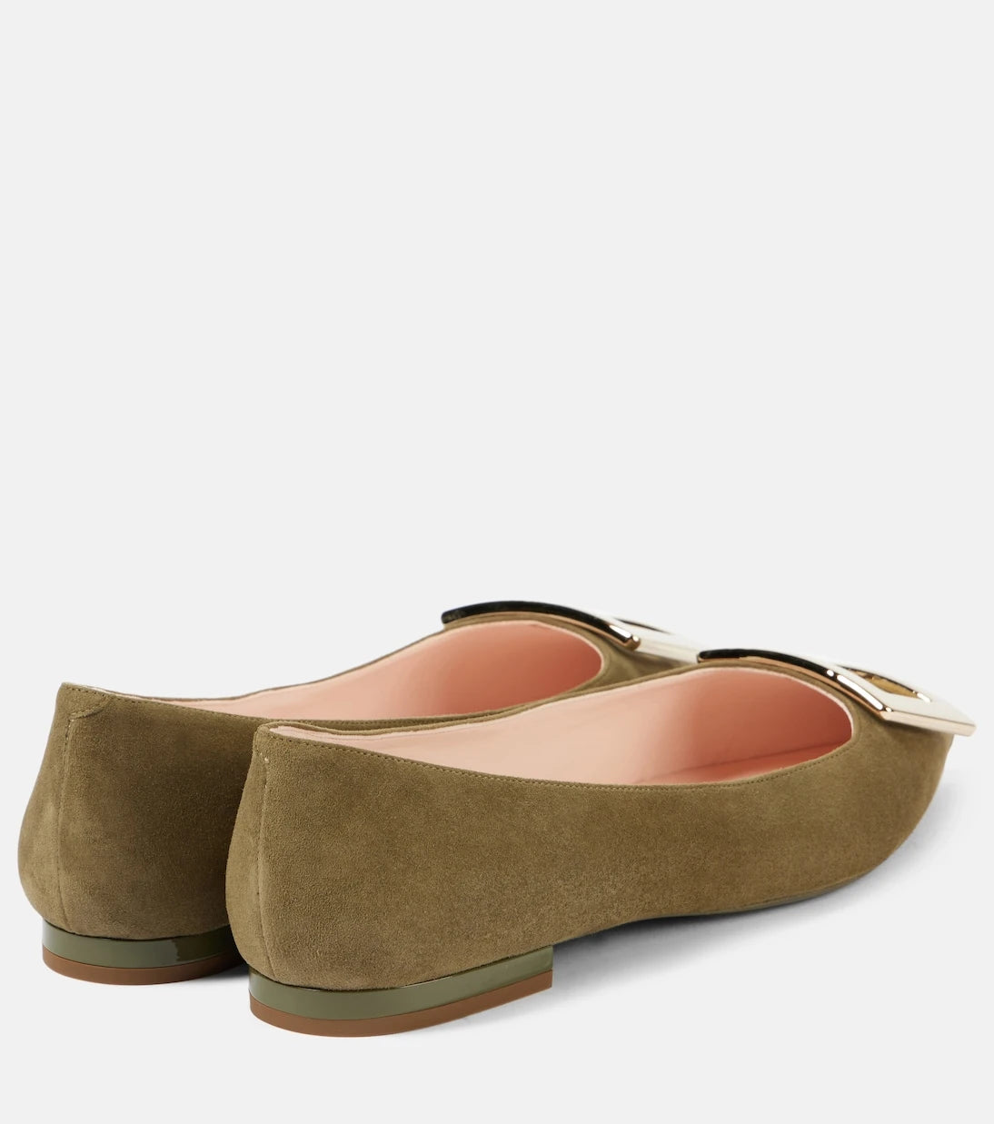 Roger Vivier - حذاء باليه غوميتين المسطح من الجلد السويدي
