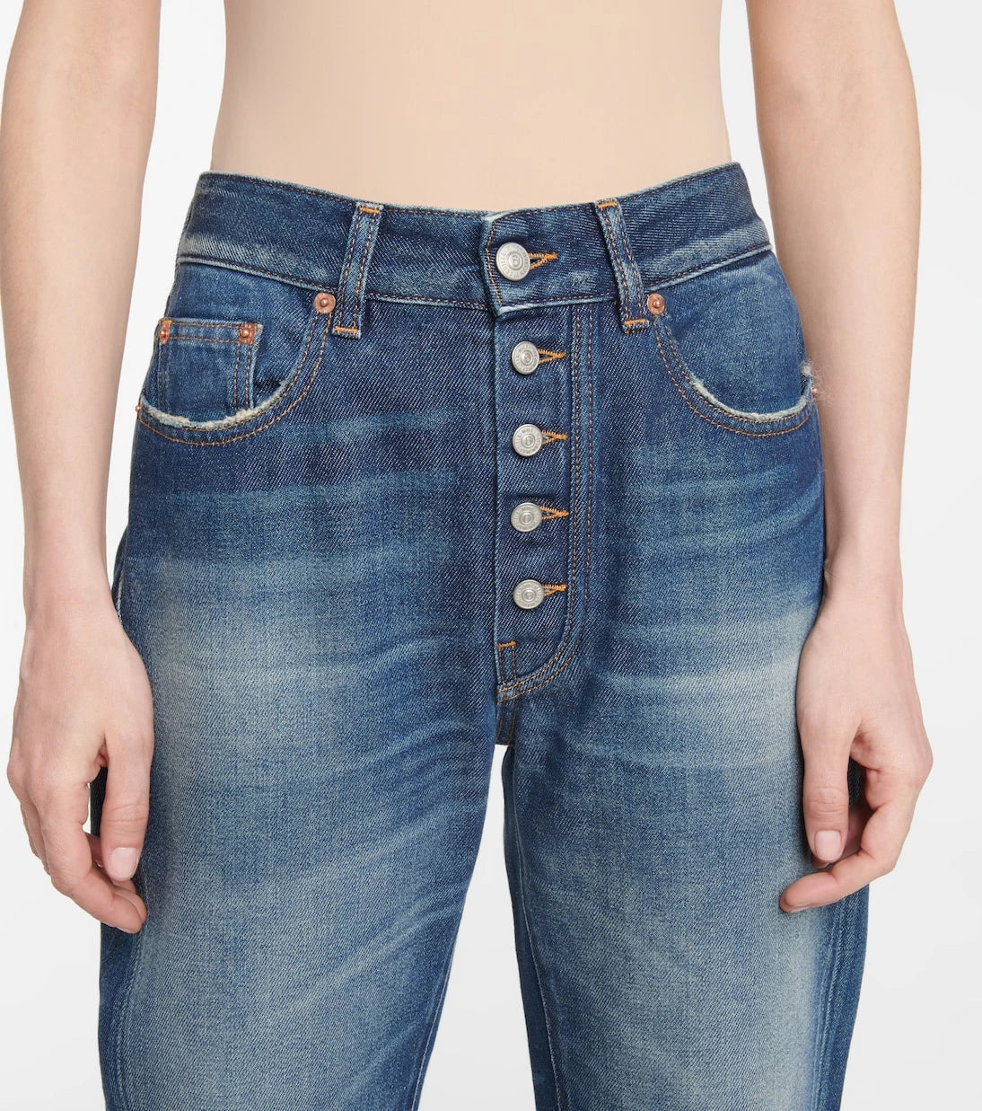 MM6 Maison Margiela - High-rise straight jeans