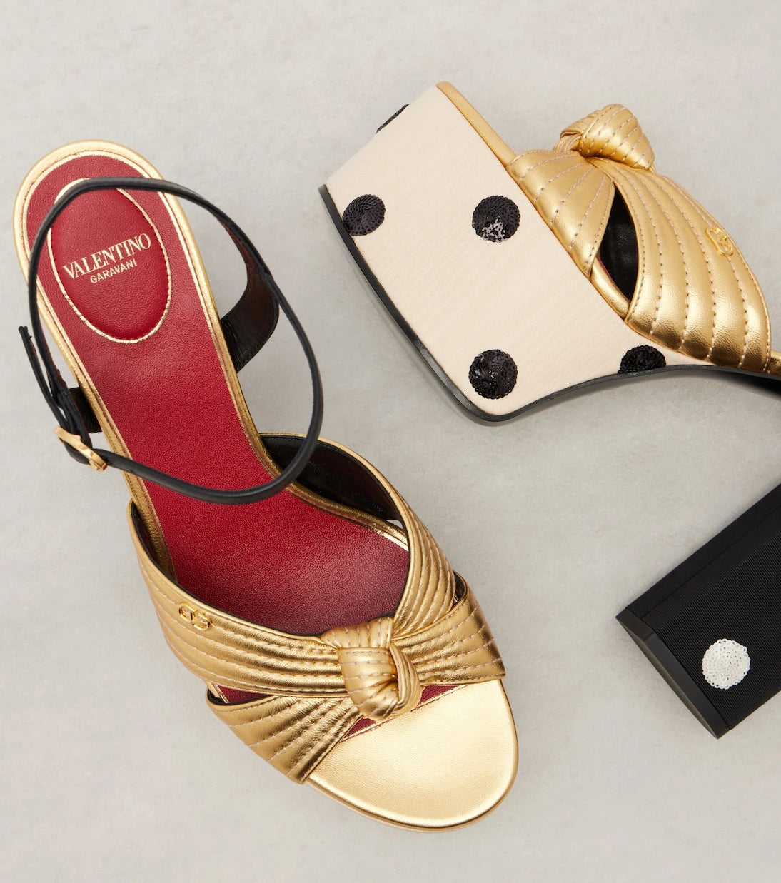 Valentino Garavani - Crasher VLogo sequined leather sandals