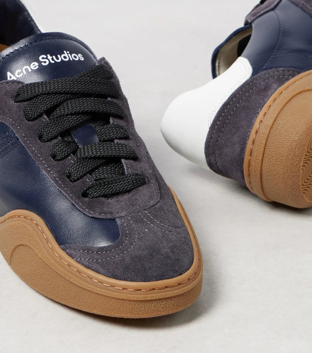 Acne Studios - Logo suede-trimmed sneakers