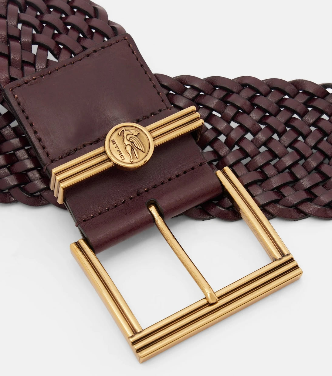 Etro - Pegaso woven leather belt